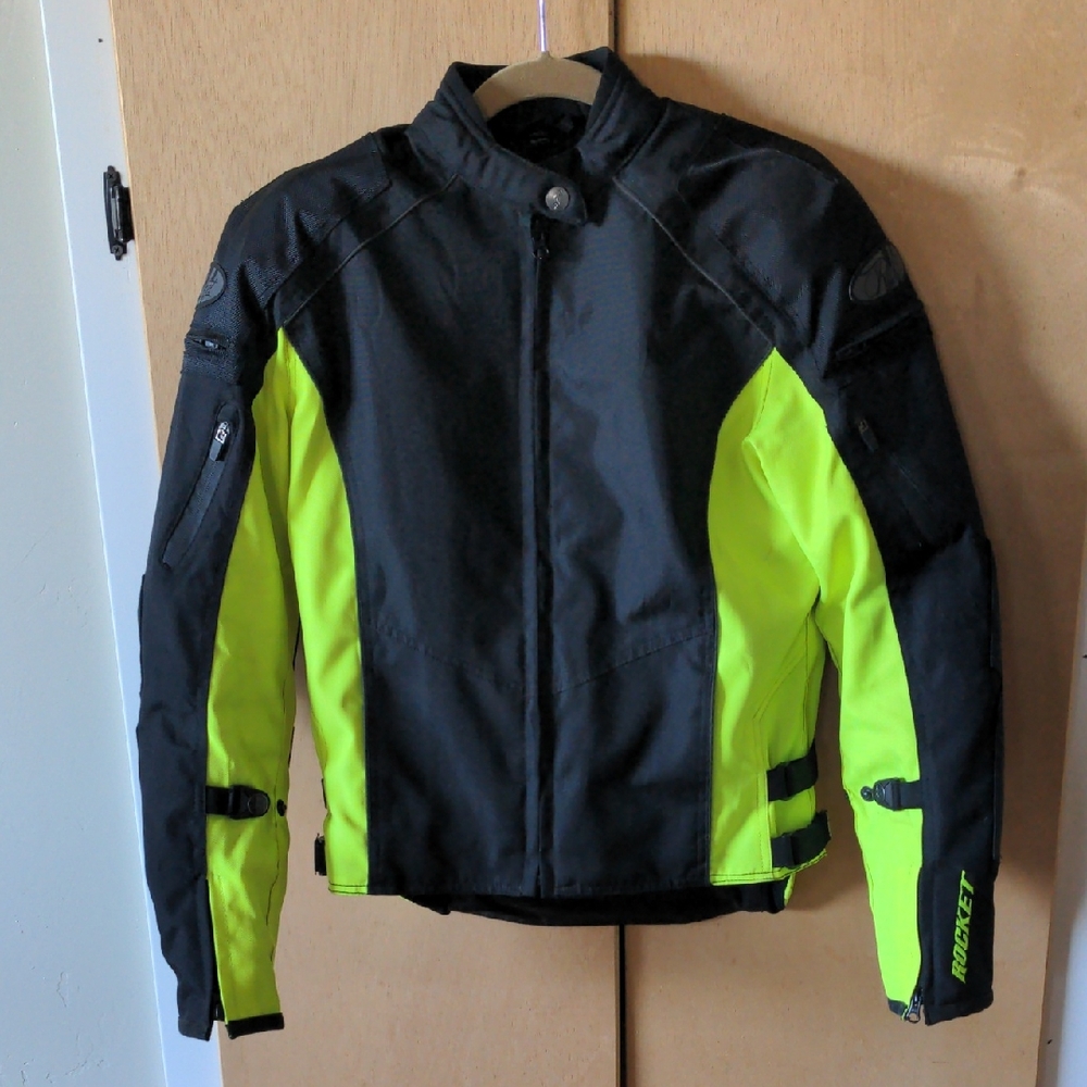 Joe Rocket Turbulent Women's Jacket, Medium, Black/HiVis